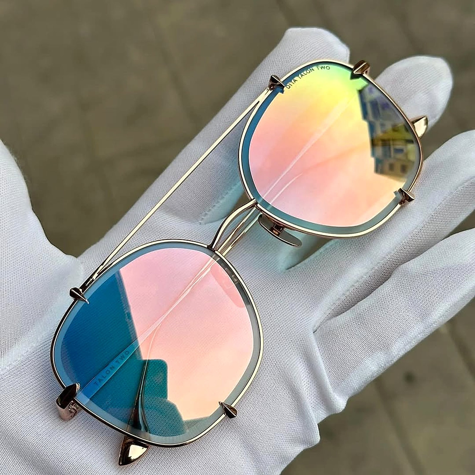 Dita Talon Two Pink Blue Mirror